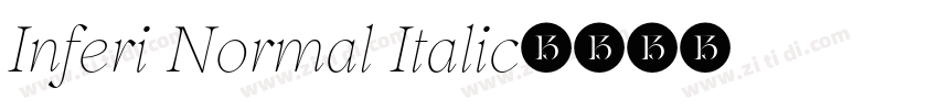 Inferi Normal Italic字体转换